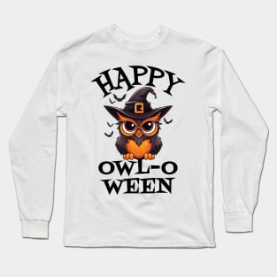 Funny Halloween Owl Design - Happy Owloween Long Sleeve T-Shirt